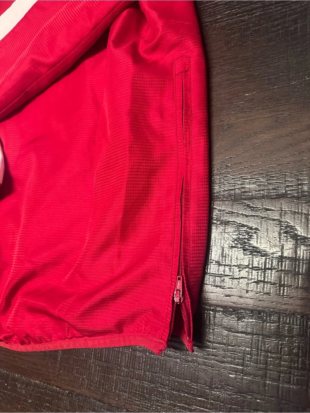 Adidas Nebraska Cornhuskers Quarter Zip Windbreaker Size Large Red Excellent